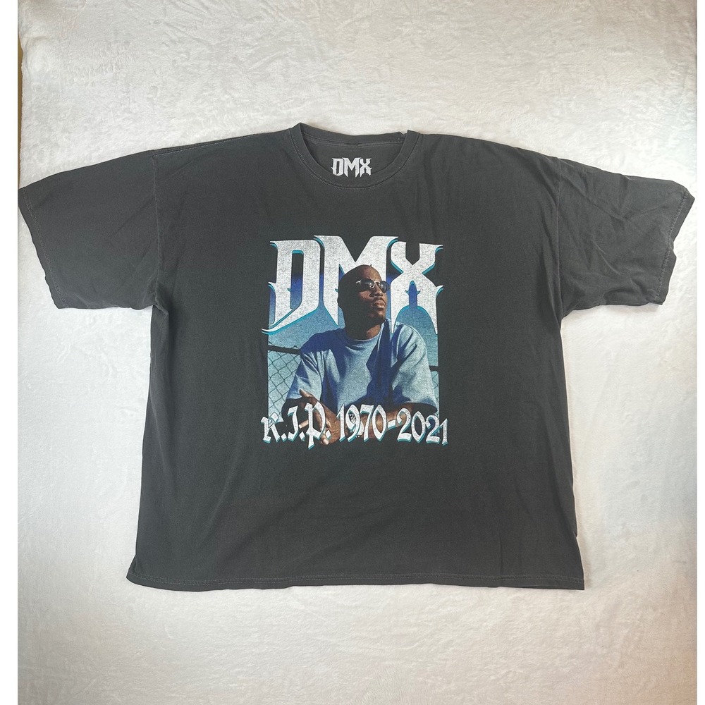 DMX RIP 1970-2021 Memorial Graphic T-Shirt Mens 2XL Black Merch Traffic